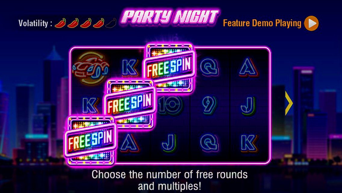 Party Night · Tampilan Antarmuka Aplikasi STARTOGEL