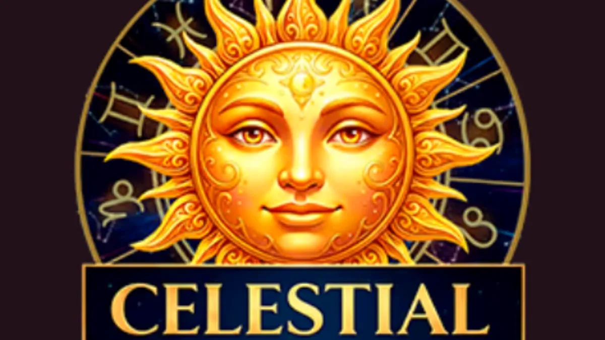 Tampilan visual slot Celestial Revolutions dengan tema zodiak dan kosmik yang megah.