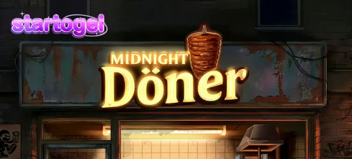 Tampilan visual slot Midnight Doner dengan tema kedai kebab yang autentik.